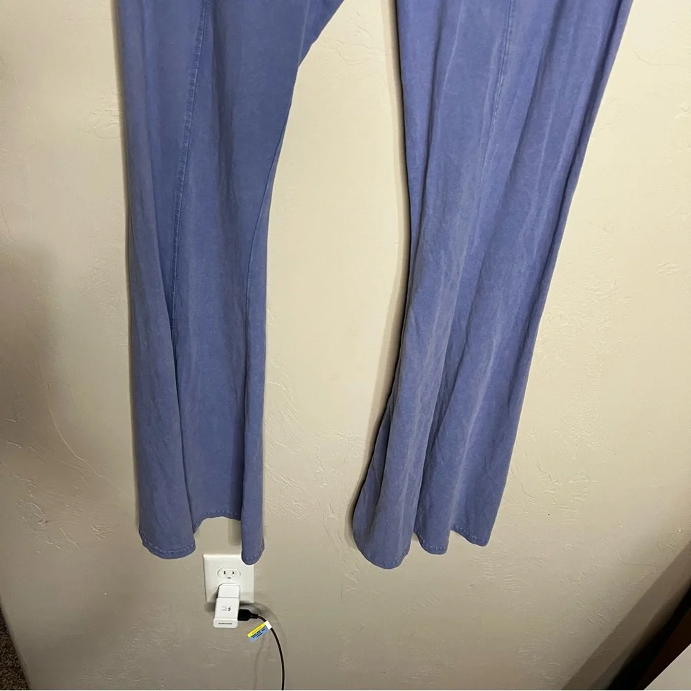 Out From Under UO Aria High Rise Lavender Blue Washed Flare Pull On Groovy Pants